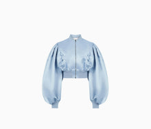 画像をギャラリービューアに読み込む, SATIN CROPPED BOMBER
