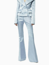 画像をギャラリービューアに読み込む, Satin flared pants in blue - Nina Ricci

