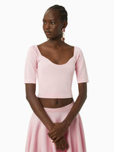 Load image into Gallery viewer, HEART NECKLINE CROPPED TOP
