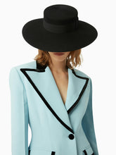 Charger l'image dans la galerie, Felt wool canotier hat in black - Nina Ricci
