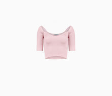 Load image into Gallery viewer, HEART NECKLINE CROPPED TOP
